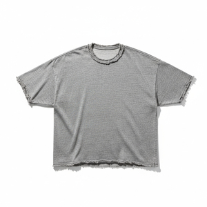 T-shirt Oversize Homme Tendance 2026 à Imprimé Graphique, Streetwear Tricoté Durable à Épaules Tombantes, Mode Urbaine - Product Image 1