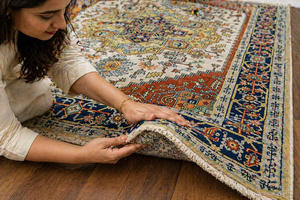 Alfombra Persa de Lana Anudada a Mano, Alfombra Oriental Vintage, Alfombra Tradicional con Medallón, Alfombras Clásicas Hechas a Mano para Sala de Estar - Product Image 4
