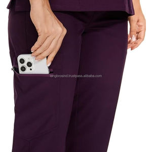 ชุดเครื่องแบบสแปนเด็กซ์สำหรับผู้หญิงชุดยูนิฟอร์มผ้าสครับสำหรับโรงพยาบาลใช้ได้ทั้งชายและหญิงมีคุณภาพระดับพรีเมี่ยมโลโก้ตามสั่งไม่ยับระบายอากาศ - Product Image 6