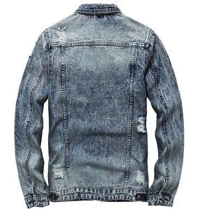 Service OEM – Blouson moto en jean pour homme, imperméable, respirant, coupe-vent, boutonné, décontracté, hiver, personnalisable sur le devant - Product Image 2