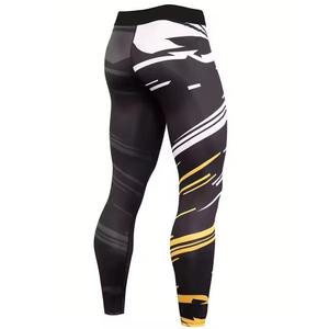 Leggings de compression pour hommes personnalisés en gros, imprimés graphiques, haute élasticité, séchage rapide, pour la gym, l'entraînement, la course, OEM - Product Image 2