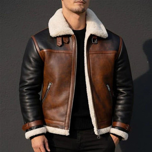 Comfortex International Handmade <b>Men</b>’s Olive Green <b>Leather</b> <b>Jacket</b> <b>Brown</b> Trim Vintage Style Genuine <b>Leather</b> Coat Slim Fit Casual - Product Image 3