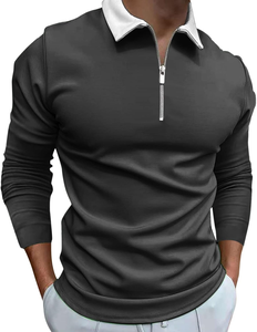 Achetez des polos zippés de qualité supérieure avec taille et couleur personnalisables. Polos zippés en gros disponibles à la vente. - Product Image 5