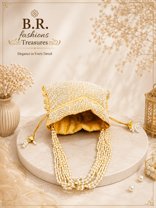 B.R. Pochette de soirée tendance en PU perlée avec fermeture à rabat et pompon en perles, idéale pour les fêtes, capacité jusqu'à 1L - Product Image 4