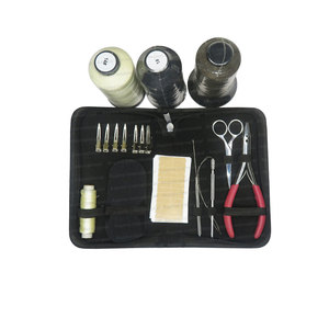 Silver Hair Extension Tools Kit 2-Hole Bead Crimper <b>Tape</b> In Hair Plier Flat Bead Crimper Wire <b>Loop</b> Threader & <b>hook</b> Sewing Thread - Product Image 1