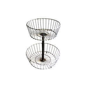 Heavy Duty Round Iron Wire Storage <b>Basket</b> for Kitchen Counter Fruit <b>Bread</b> Vegetable and Display Organization - Product Image 6