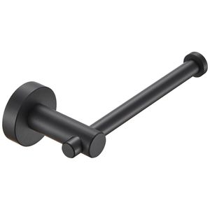 Portarotolo da parete in alluminio spesso nero opaco per bagno, cucina, lavanderia - Product Image 2