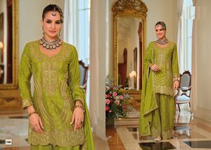 Kurta con Motivos Étnicos Bordados para Mujer, con Palazzos y Dupatta - Product Image 3