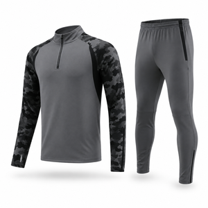 Conjunto Deportivo Personalizado para Hombre, Chaqueta de Entrenamiento con Cierre de Cremallera y Pantalones Ajustados de Secado Rápido, Fabricación OEM - Product Image 1