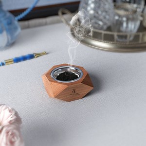 Geometric Design Wooden <b>Bakhoor</b> Burner Modern Hexagon Arabic <b>Oud</b> Incense Holder With Removable Metal Cup Wholesale Incense Use - Product Image 6
