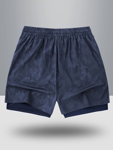 Shorts de course camouflage à séchage rapide pour hommes, taille élastique, légers et respirants, pour la gym et l'entraînement - Product Image 1