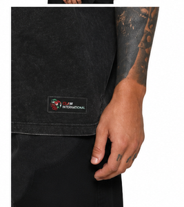 T-shirt en coton tricoté 100 % personnalisé pour homme, 250 g/m², poids lourd, délavé à l'acide, style vintage uni, streetwear unisexe, coupe classique - Product Image 6