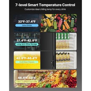 Frigorifero Commerciale per Bevande con Porta in Vetro da 9,7 Piedi Cubi, Espositore Refrigerato per Vini e Bevande - Product Image 4