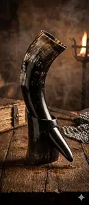 Corne à boire viking de qualité supérieure, faite à la main, écologique, sans danger pour les aliments, en corne de buffle naturelle pour la bière FAIZA CRAFT - Product Image 6