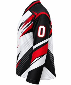 Prix de gros Nouveau design Maillot de hockey sur glace personnalisé pour homme Col en V Vêtement de sport respirant Imprimé drapeau sur mesure - Product Image 2