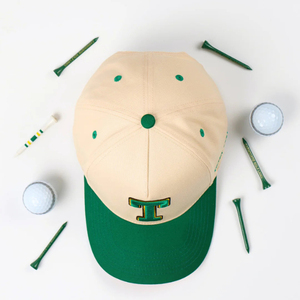 Casquette de baseball unisexe en coton de haute qualité à 5 panneaux, broderie 3D personnalisée, logo lettre, visière incurvée bicolore, ajustable - Product Image 5
