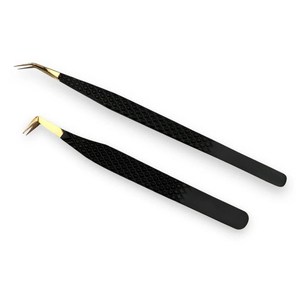 Pinzas para Extensión de Pestañas de Acero Inoxidable Japonés Sólido con Plasma de Oro Rosa, Probadas a Mano, con Agarre de Diamante y Punta de Fibra - Product Image 6