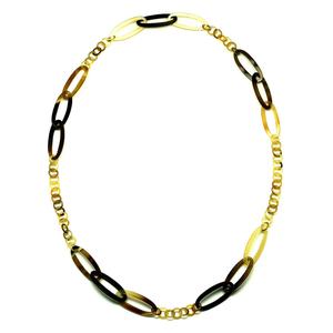 Collar Unisex de Cuerno de Búfalo Ecológico y No Tóxico de Alta Calidad, 90 cm, Cadena de Eslabones Clásica, Joyería Moderna para Aniversarios - Product Image 1