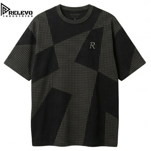 Men Premium Technical Asymmetric Multi-Panelled <b>Patchwork</b> Performance T-<b>Shirt</b> with Reflective Monogram Branding Customized - Product Image 1