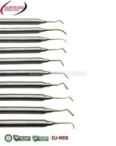 Juego de Instrumentos de Aplicación de Composite Surtechs, 10 Piezas, Mango Manual de Acero Inoxidable, Kit de Restauración Dental, Certificado CE - Product Image 6