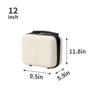 Set Valigie 2-in-1 in PP con Trolley, Senza Lucchetto TSA, Colore Bianco Sporco, 12in/20in - Product Image 4