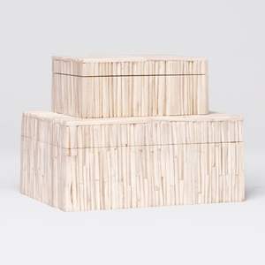 Boîte à bijoux en os au design moderne, boîte de rangement décorative de luxe en résine et os, boîte incrustée d'os pour la maison au meilleur prix de gros - Product Image 4