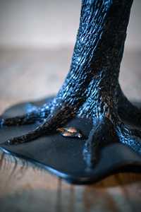 Table d'appoint de luxe 2026 faite à la main en fer avec plateau en verre transparent, base en métal sculpté en forme de branche d'arbre, pour salon, chambre, coin canapé - Product Image 3