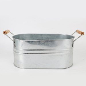Durable Red Boat Shape Galvanized Metal Party Ice Bucket with Handles 5L Capacity Beverage <b>Cooler</b> for Bulk Order Wholesale - Product Image 6