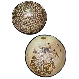 BEST SELLER! Eco-friendly Handmade <b>Bamboo</b> <b>Bowl</b> Handle Candle Shell Holder Spoon Fork Logo Customized Bohemian Style Handicraft - Product Image 1