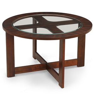 Cylina <b>Solid</b> <b>Wood</b> Round <b>Table</b> Set with 4 Stools Coffee <b>Table</b> and Living Room Furniture Glass <b>Top</b> Elegant Design - Product Image 4