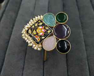 Popular Tanjore Heavy Stone Fashion Designer Bracelet Set Joyería de moda india para mujeres y niñas Ropa de fiesta - Product Image 1