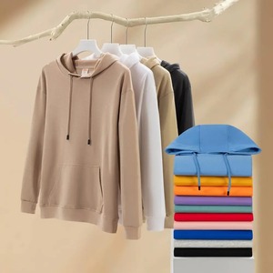 เสื้อฮู้ดผู้ชายทรงปกติ ผ้าฝ้ายเฟรนช์เทอร์รี่ สีพื้นลำลอง มีกระเป๋าหน้า ใส่ได้ในฤดูใบไม้ร่วง ปี 2027 - Product Image 1