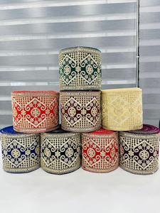 Encaje de algodón bordado de calidad premium hecho con hilos de algodón suaves y duraderos. - Product Image 4