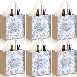 Bolsa de Mano de Yute Ecológica de Gran Capacidad, Bolsa de Compras Reutilizable para Comestibles y Comercio Minorista - Product Image 6