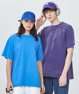 Camisetas de Lujo para Hombre, Estilo Vintage, Lavado Ácido, Oversize, 100% Algodón Grueso, Alta Calidad - Product Image 3