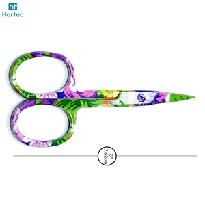 Trendy Floral Pattern Beauty Nail Scissors Stainless Steel Precision Cuticle <b>Trimmer</b> For Salon Professional Nail Grooming - Product Image 6