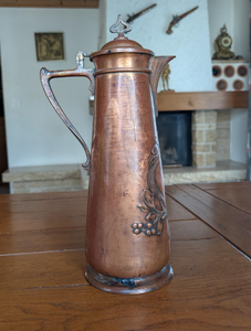 Carafe en cuivre de haute qualité pour l'eau potable, carafe de service en cuivre, carafe à vin en cuivre avec finition polie brillante - Product Image 4