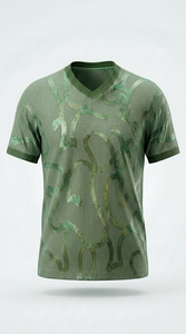 Vêtements streetwear personnalisés, design sur mesure, maillot de foot respirant en mesh, t-shirt col V - Product Image 2