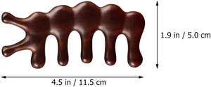 Peigne à dents larges en bois, peigne de massage du cuir chevelu, peigne en bois antistatique pour hommes et femmes, massage du cuir chevelu - Product Image 3