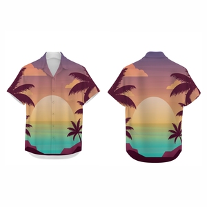 เสื้อเชิ้ตชายหาดพิมพ์ลายสีสันสดใส น้ำหนักเบา เหมาะสำหรับวันหยุดพักผ่อน สไตล์ลำลอง ติดกระดุมด้านหน้า แฟชั่นชายหาด - Product Image 4