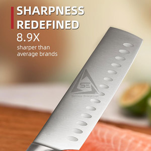 Couteaux de cuisine de style japonais de qualité supérieure en stock, en acier inoxydable, ambidextres, faible MOQ pour cuisines - Product Image 6