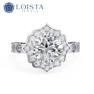 Bague en diamant de laboratoire taille coussin certifiée IGI, or massif 18 carats, solitaire de luxe pour fiançailles et mariage, pour femme - Product Image 1
