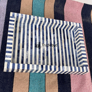 Bandeja de Servicio Móvil de Diseño Moderno con Incrustaciones de Hueso, de Calidad Premium, Decorativa y de Lujo para Mesa de Centro, por Tradebyd - Product Image 5