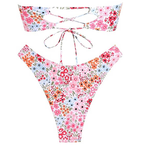 Women's High Cut Bikini Sets 2-Piece Fitness Wear with Custom Logo Spandex/Polyester Quick Dry & Breathable OEM Service - Product Image 2