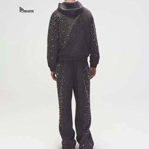 Best Selling <b>Lightweight</b> Hooded Men's Winter Tracksuits Pakistan Made 100% Cotton Unique Style Rhinestone Breathable Comfortable - Product Image 2