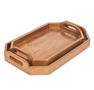 Plateau de service décoratif en bois indien avec incrustations de os, artisanat de haute qualité, directement du fabricant, pour table basse. - Product Image 1