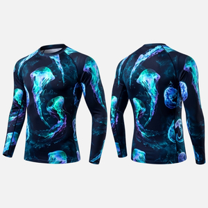 Men's Quick Dry Swim Wear Rash Guard <b>Shirt</b> UPF50+ Sun Protection Lightweight Breathable Stretch Polyester Spandex <b>Swimming</b> <b>Shirt</b> - Product Image 3