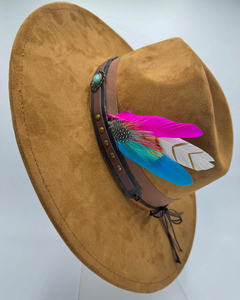 Sombrero Vaquero Unisex Europeo Americano, Nuevo y Moderno, de Lana, Estilo Jazz, con Cordones y Plumas, Protección Solar para Exteriores, Cálido para Invierno - Product Image 4