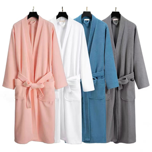 Peignoir de luxe en coton 100% pour hôtel, qualité supérieure, en tissu éponge doux et absorbant, robe de chambre unisexe, article premium - Product Image 4