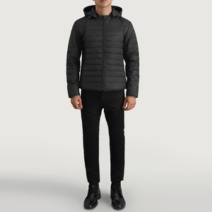 Men's Lightweight Down Jacket with Two Sides for Outdoor Sports Keeping <b>Warm</b> and <b>Waterproof</b> Hiking Down Hooded Jacket - Product Image 6